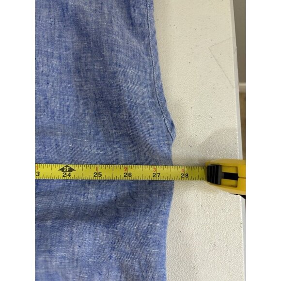 Tutu&lilli Linen Boxy Tunic Blouse Blue Women Xs/S Oversized Made USA - Picture 9 of 10